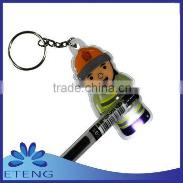 promotion PVC led light keychain