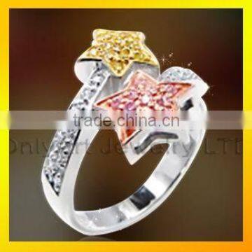 New Finger Ring Design With Big Zircons Sterling Silver Rings for Women photo-5