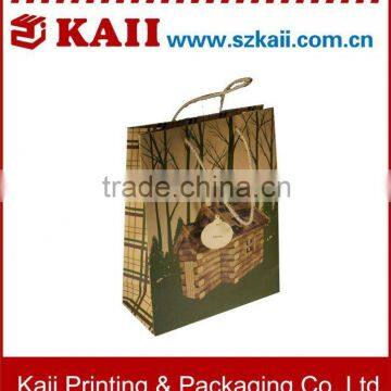 customized high quality reusable coulor paper bag