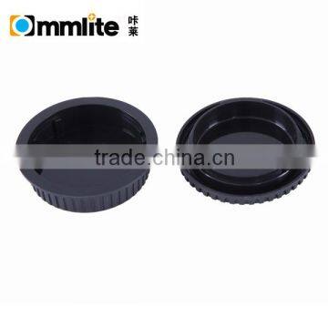 Commlite Lens Cover and Camera Body Cap Set for Canon EOS DSLR (Black) photo-2