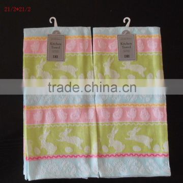 easter day jacquard tea towel