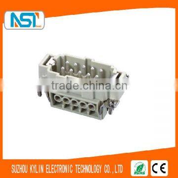 Rectangle heavy-duty industrial connector 10 male core
