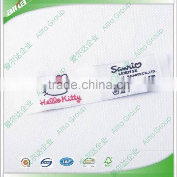 Customized polyester yarn washing care label for clothing