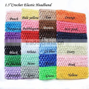 1.5"crochet headbands for baby hairbands fold over elastic FOE wholesale