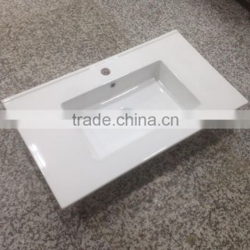 Good quality bathroom ceramic thin edge cabinet basin (BSJ-D460-80)