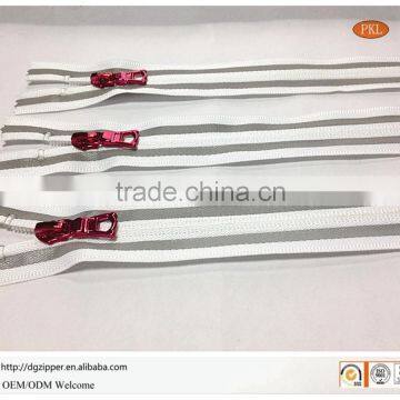 YKK Quality Key Lock Slider Reflective Tape Nylon Zipper photo-3