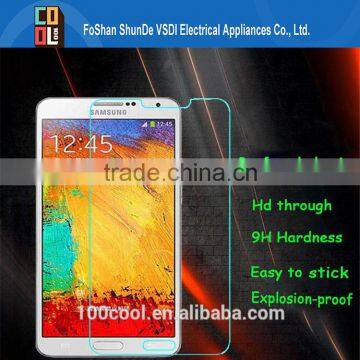 Hot selling tempered glass Cell phone screen protector for Samsung phone Samsung note 3 with retail package