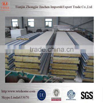 steel fiberglass wall rockwool sandwich panel