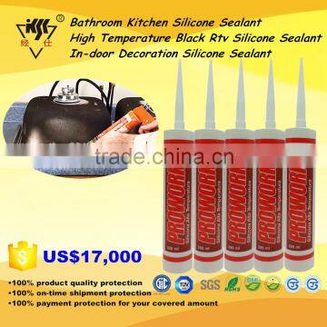 Bathroom Kitchen Silicone Sealant/High Temperature Black Rtv Silicone Sealant/In-door Decoration Silicone Sealant