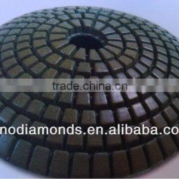 Convex spherical wet polishing pads for marble,granite