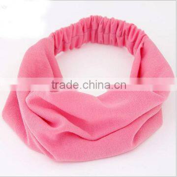 Pure Color Cotton Headband Sports Yoga Absorb Sweat Hair Band photo-2