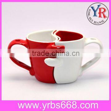 Valentine's Day Red Handmade Couple Ceramic Mug