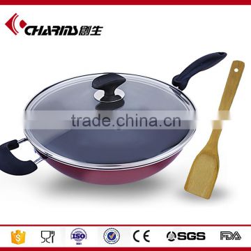 Energy saving aluminum non stick wok cookware as seen tv