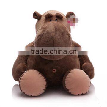 Big Size Stuffed Toys Soft Animal Hippo For Promotion