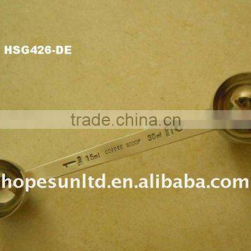 Stainless Steel Double Espresso Coffee Scoop Measure