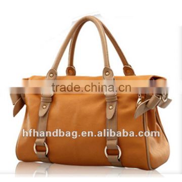 Brown fashion trend featured major suit shoulder leather handbag