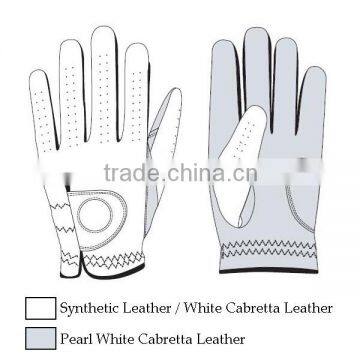 White Cabretta Leather Golf Glove photo-4