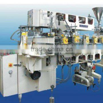 LINED CARTON FILLING & SEALING MACHINE FOR PACKING LIQUID IN LINED CARTONS