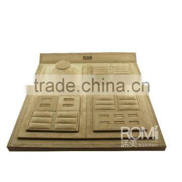 Top jewelry counter display highend suede display