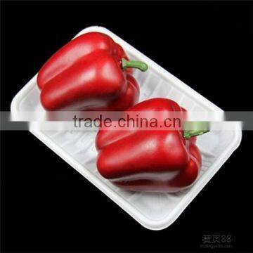 Food grade white PP plastic food tray wholesale used in supermarket