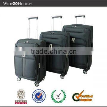 soft luggage aluminum trolley black