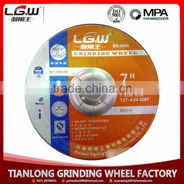 343 Ligangwang Hot Sale 180*6*22 Depressed Center Grinding Wheel for Thailand Market photo-2