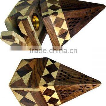 Sheesham Wood Pyramid Incense Burner Box-Designer Home Decor Burner NWIB008 photo-2
