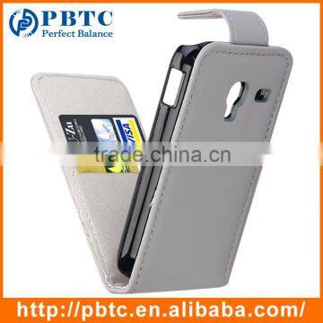 Set Screen Protector Stylus And Case For Samsung Galaxy Ace Plus S7500 , Gray Leather Smartphone Wallet