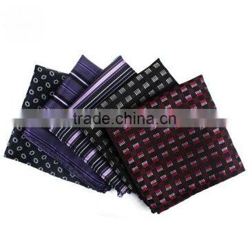 Mens' silk feel jacquard tie and pocket square