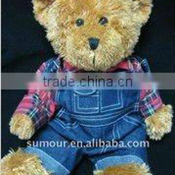 12" Teddy Bear worker with Jeans