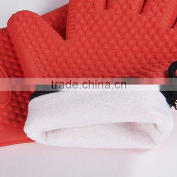 Silicone Gloves With Fabric Lining for Cooking, Baking, Barbeque, Grilling- Heat Resistant photo-2