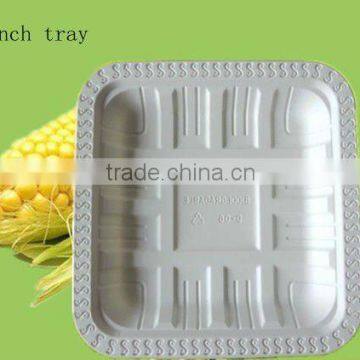 Biodegradable Corn Starch Disposable Plastic Food Tray Quality Choice