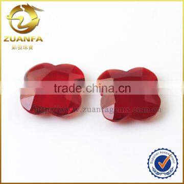 Fancy cut glass stones, four pental flower glass stones for jewelry, allibaba com gems stones