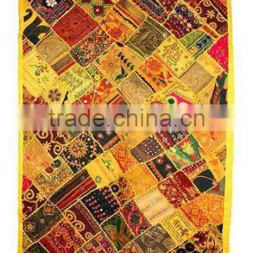 Ethnic Vintage Embroidered Handmade Textile Tapestries India