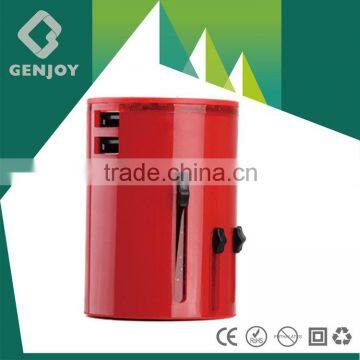 Newest design GENJOY portable travel universal adapter with case