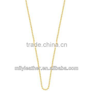 2014 Jewelry Chain Latest New Gold Chain Designs Girls Metal Ball Chain Necklaces MLCC018