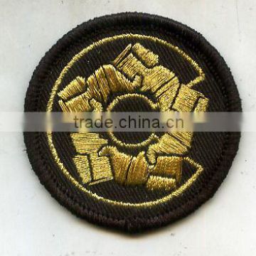 2015 Metallic gold and silver wire embroidery patch