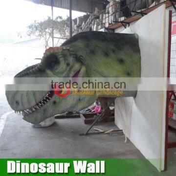 Animatronic Dinosaur Head On Wall