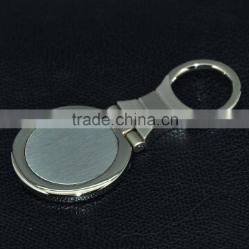 factory direct sale round metal keychain with custom logo