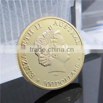 Hot Sale Australia Kangroo Gold Old Coin Price / 2011 Elizabeth Gold Plated Souvenir Coin