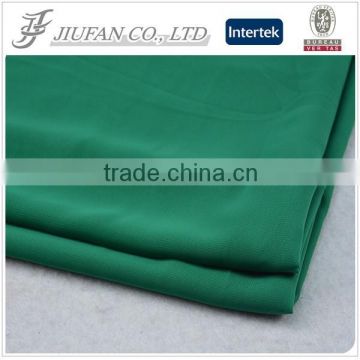 Jiufan Textile Plain Dyed Solid Color Woven Chiffon 100% Polyester Green Fabric For Clothing