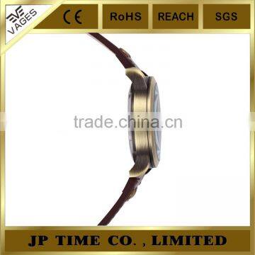 New Retro Skeleton Automatic Mechanical Vintage Leather Copper Wrist Watch photo-2