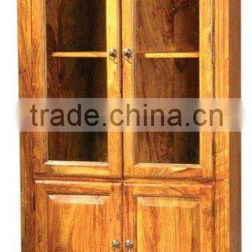 wooden cabinet,showcase,display rack,glass cabinet,almirah,home furniture,living room furniture,shesham wood furniture