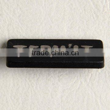 Embossed PVC Rubber With 3D Metal Logo Labels for Clothing Jeans Shoes Bags photo-2