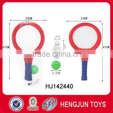 promotion toys small round cloth racket with badminton and 6.5cm ball