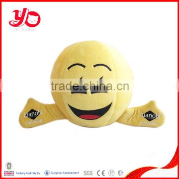 2016 Hot sale cute plush ball with emb,plush stuffed ball toy for baby