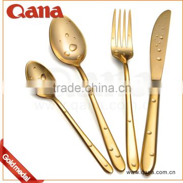 24set Stainless steel Gold cutlery flatware set