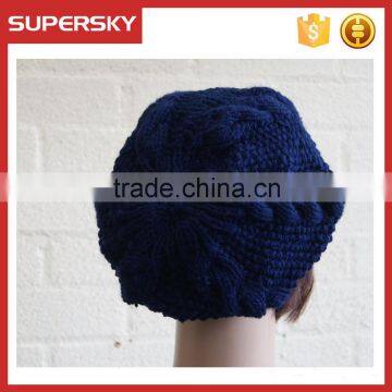 V-25 Cable Knitting Pattern Chunky Winter Beanie Women Cable Pattern Beanie Hats photo-4