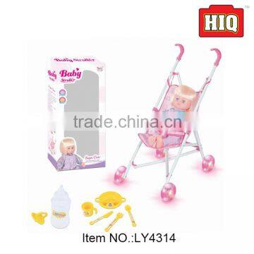 16 inch plastic baby carriage toy car stroller toy car stroller