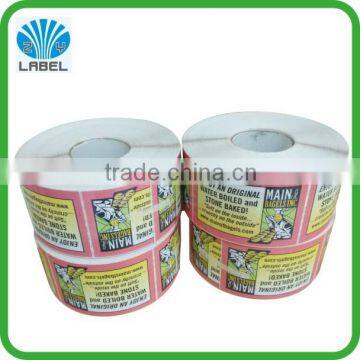 colorful vinyl waterproof label sticker printing with logo